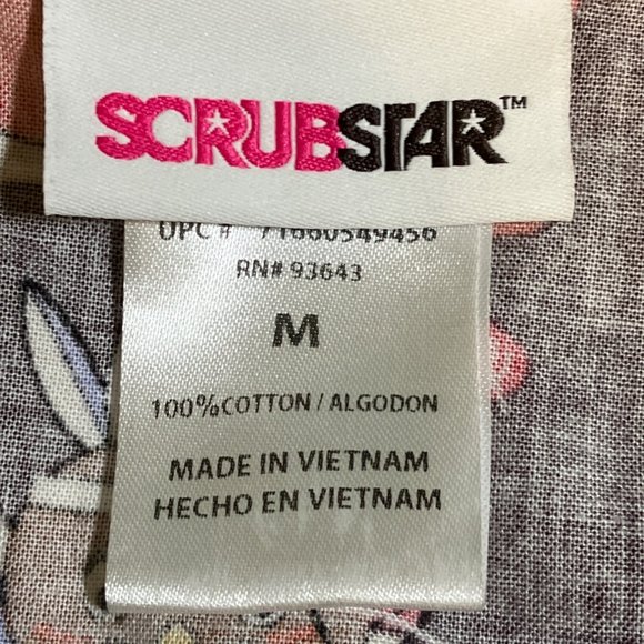 Scrub Star Thanksgiving Print Scrub Top Size M - Picture 6 of 10